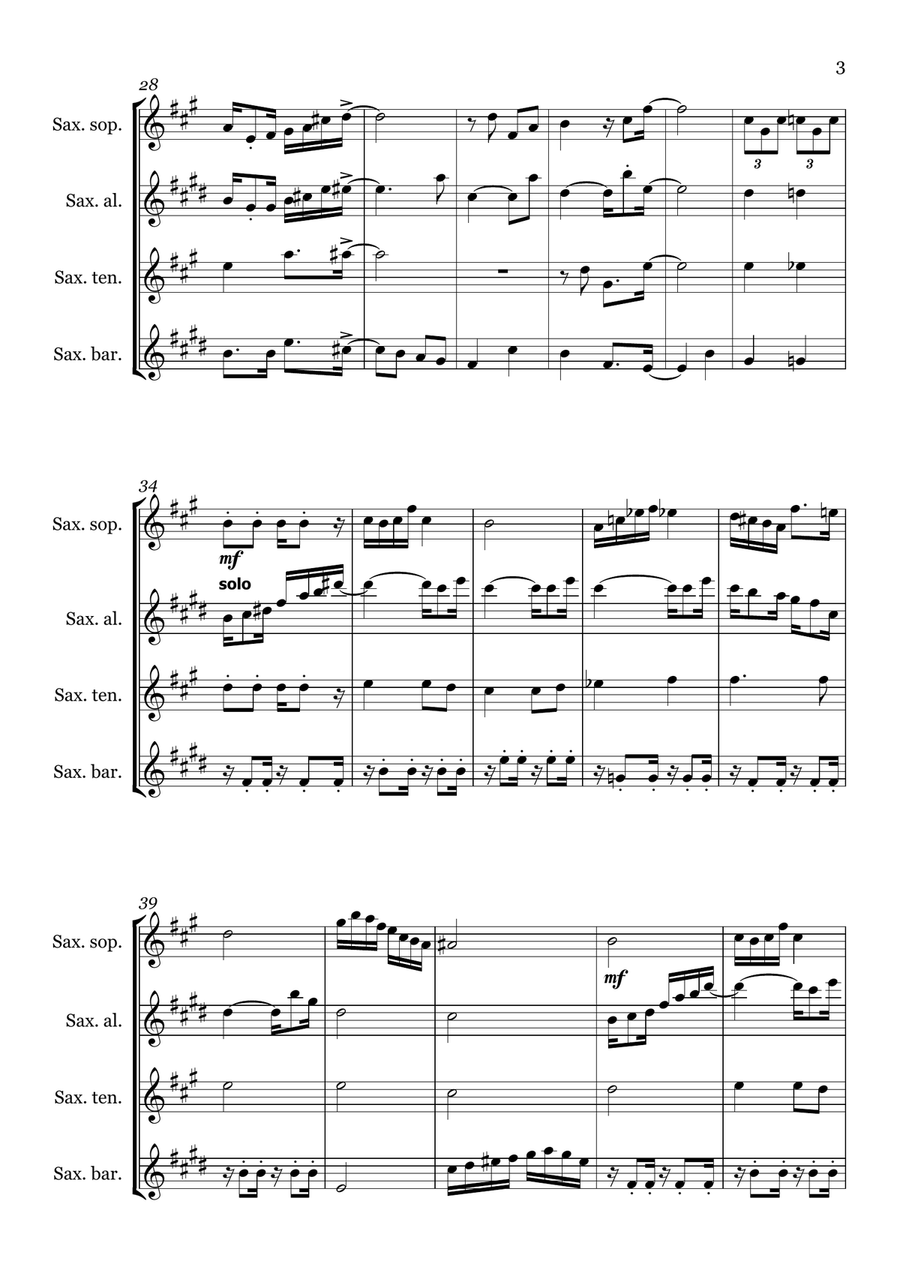 Doce de Coco Woodwind Quartet scores gallery preview page 3