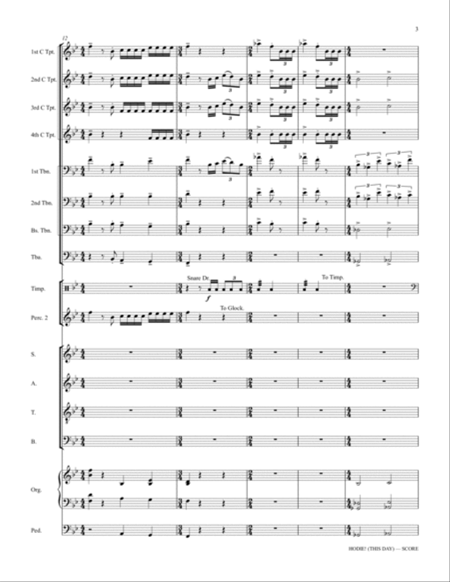 Hodie (This Day) - Score Hodie (This Day) - Score Choir scores gallery preview page 3