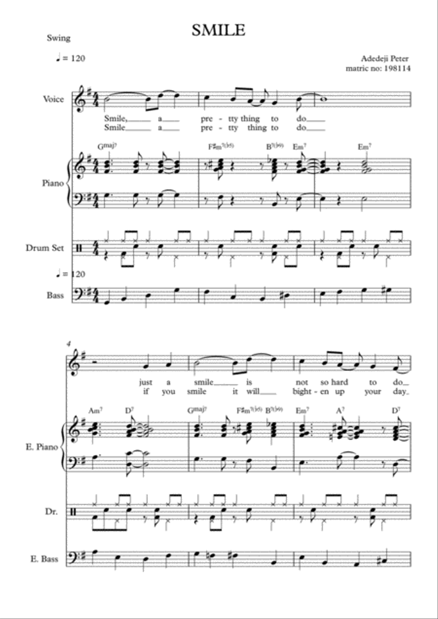 Smile Smile Small Ensemble scores gallery preview page 1