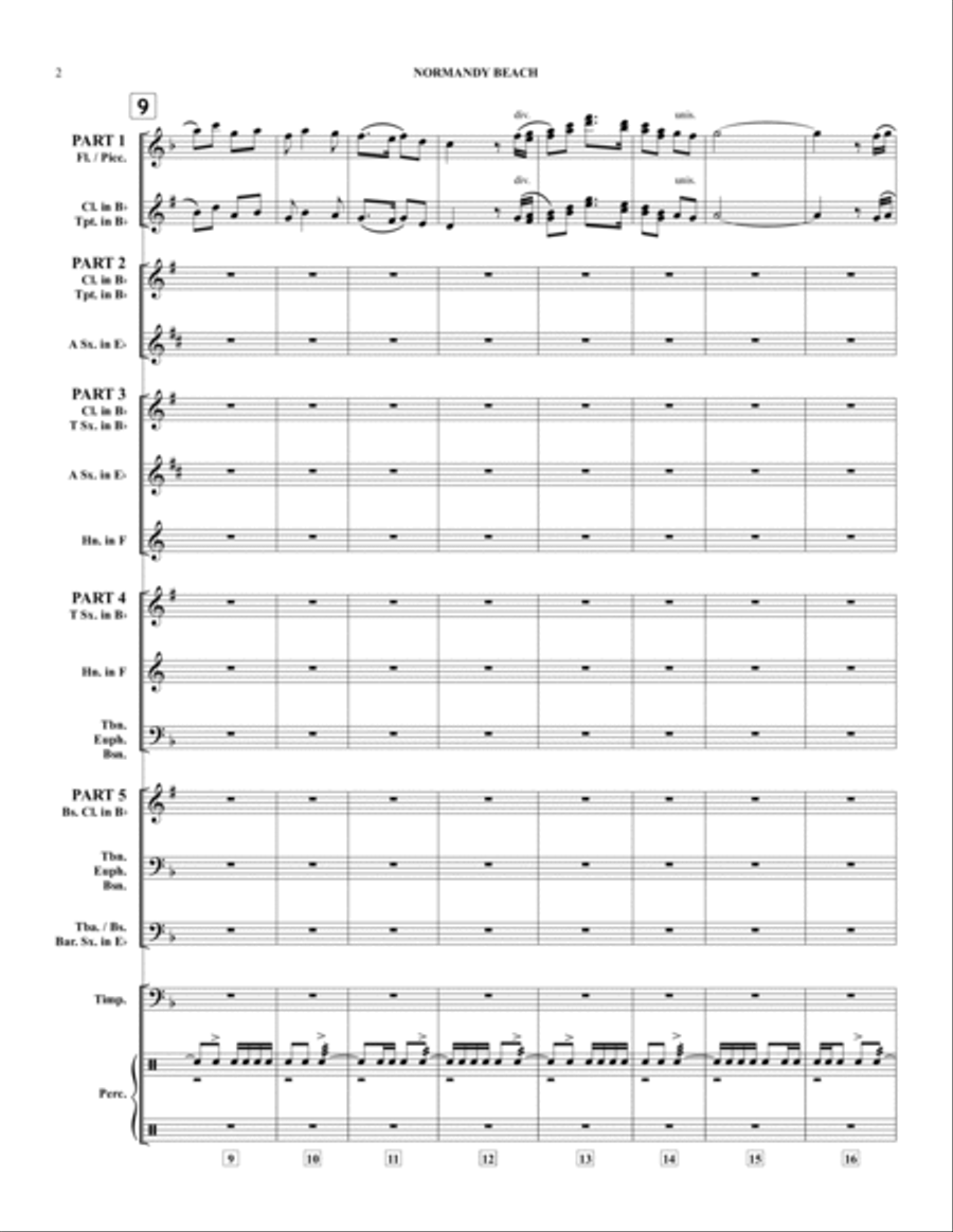 Normandy Beach Concert Band scores gallery preview page 2