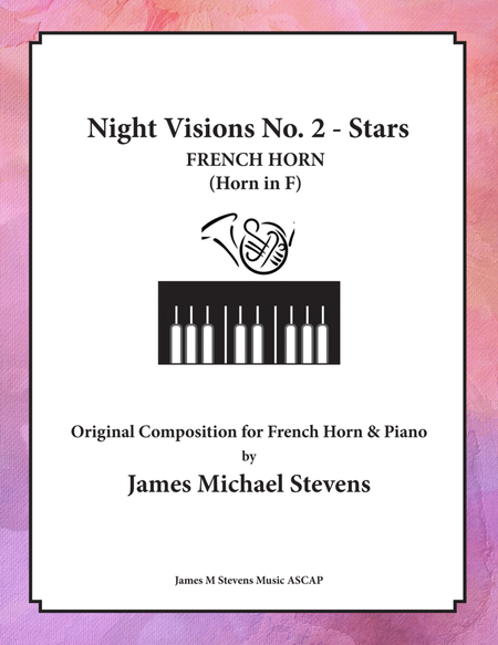 Night Visions No. 2 - Stars - French Horn & Piano image number null