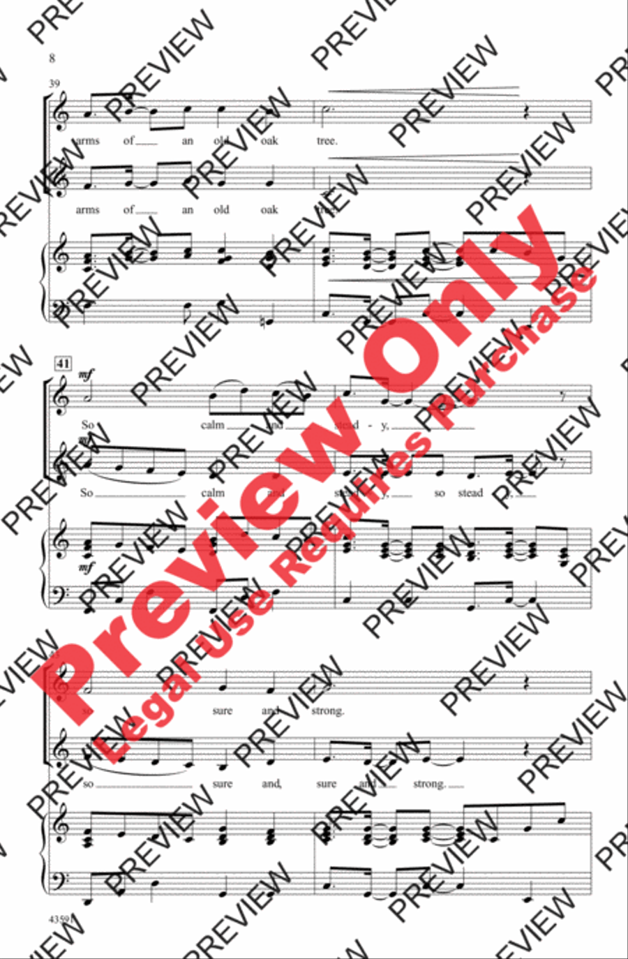 In the Arms of an Oak 2-Part scores gallery preview page 8