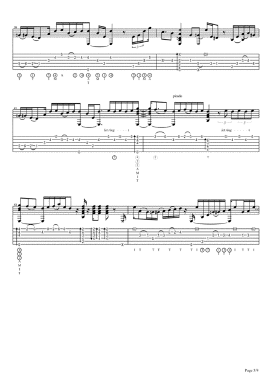 Vicente Amigo - De Mi Corazon Al Aire - 07 - Morao Guitar Tablature scores gallery preview page 3