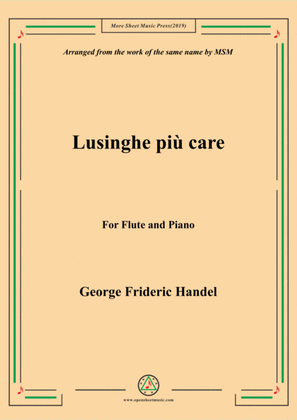 Book cover for Handel-Lusinghe più care,for Flute and Piano