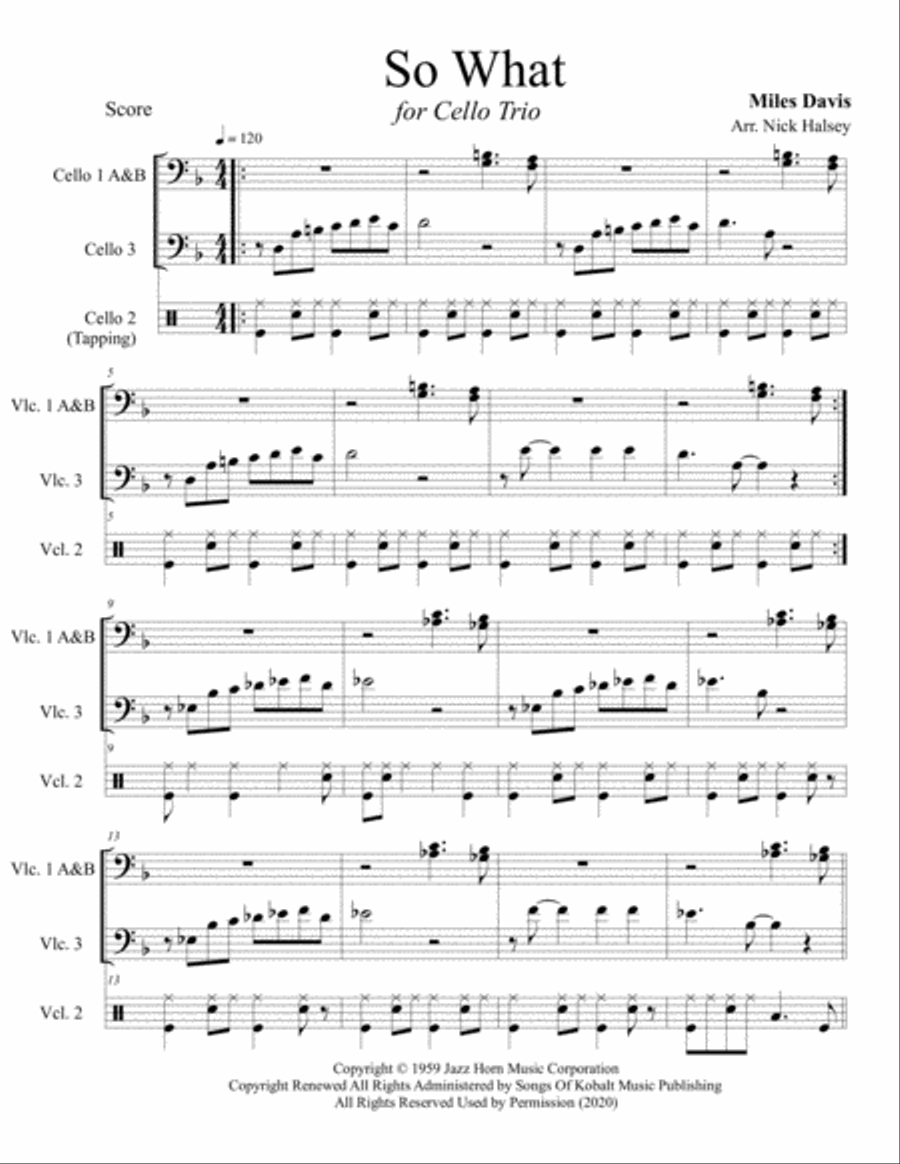 So What Small Ensemble scores gallery preview page 1