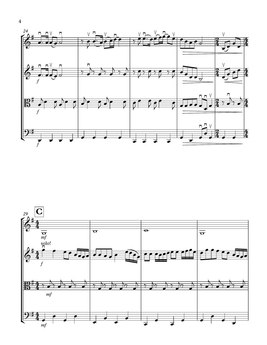 Whiskey In The Jar - String Quartet - Traditional Irish arr. Cellobat - Recording Available! String Quartet scores gallery preview page 4