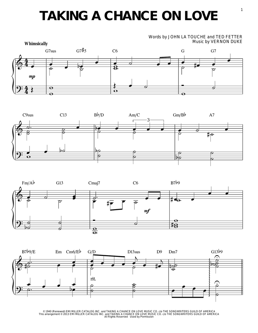 Taking A Chance On Love (arr. Brent Edstrom)