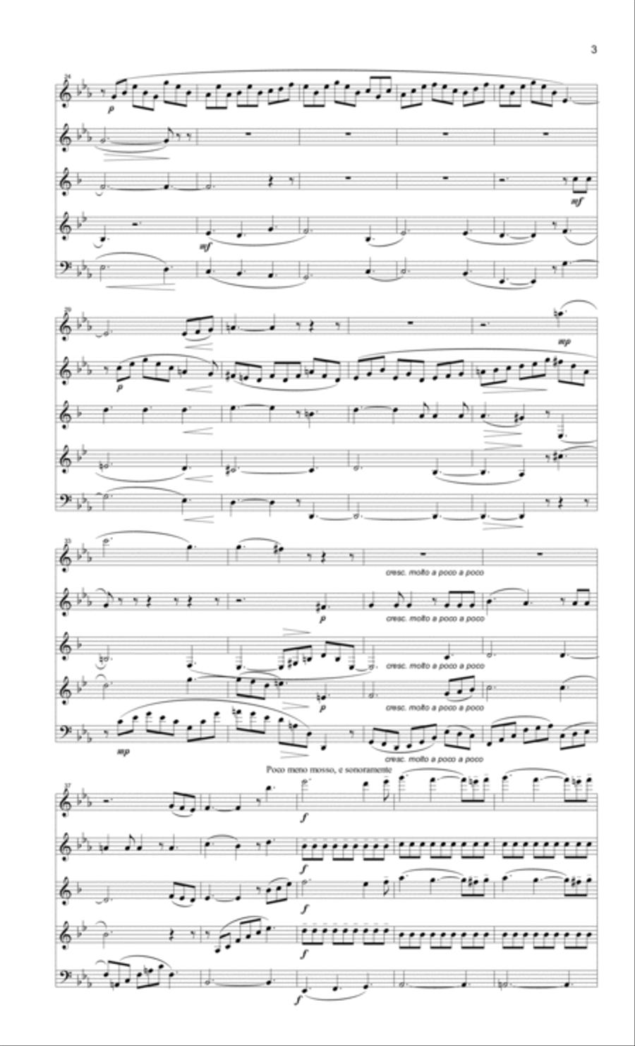 The Lord's Prayer Woodwind Quintet scores gallery preview page 3
