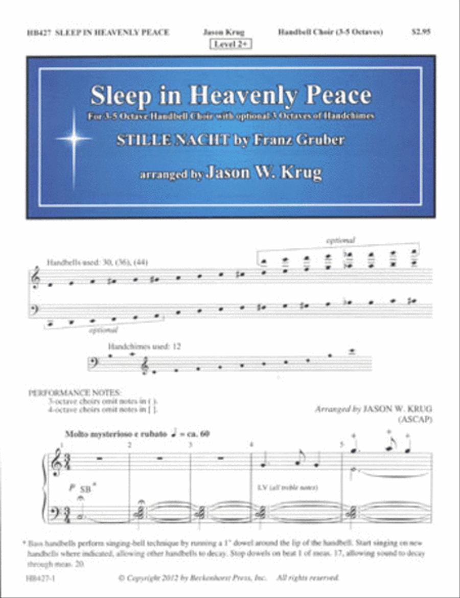 Sleep in Heavenly Peace 5-Octaves scores gallery preview page 1