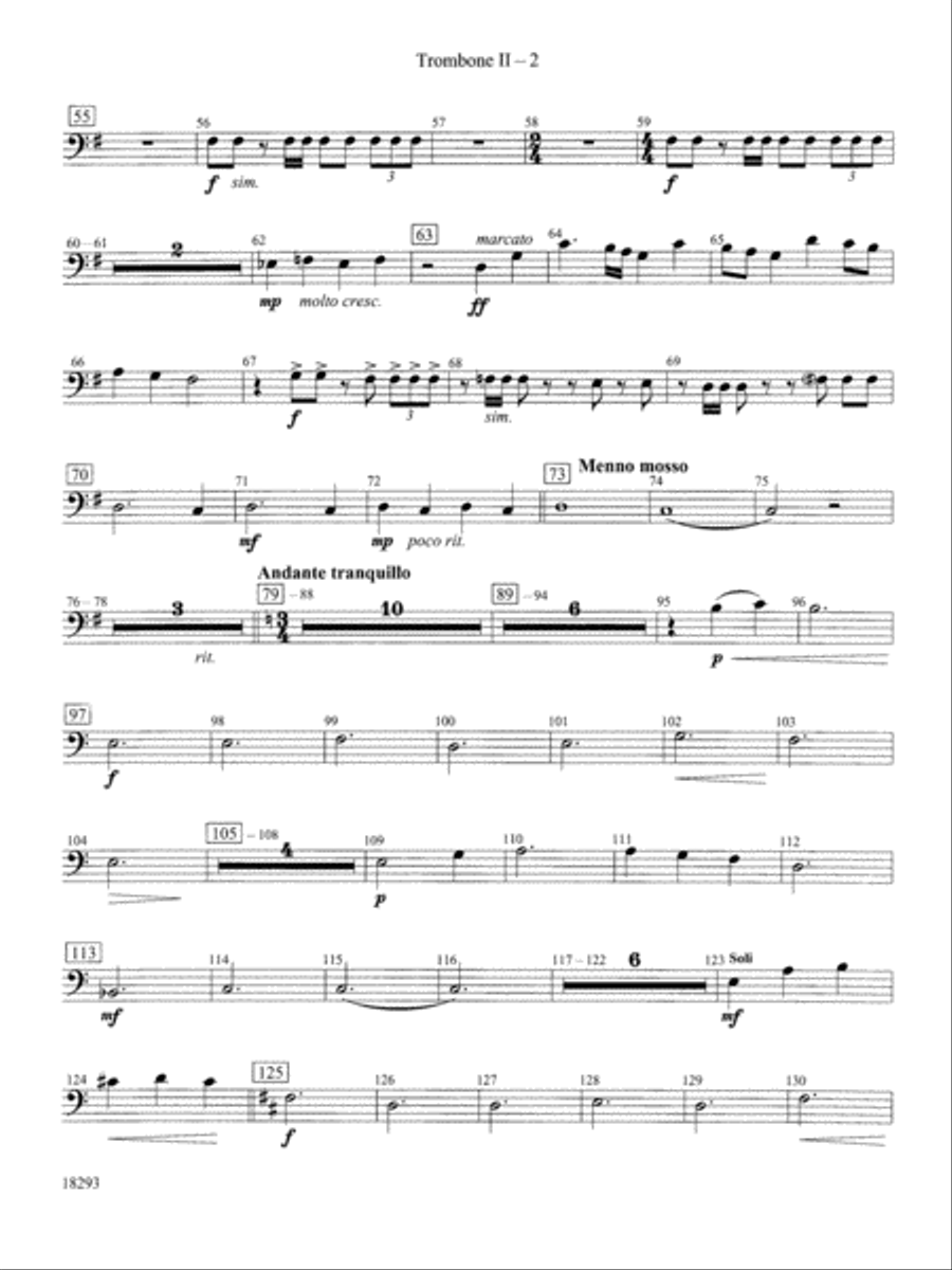 Millennium: 2nd Trombone Full Orchestra scores gallery preview page 2