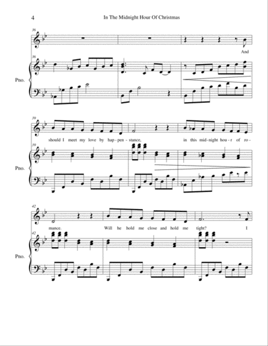In the Midnight Hour of Christmas Voice scores gallery preview page 4