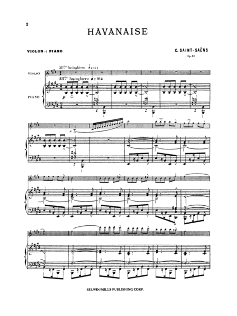 Havanaise, Op. 83 (Urtext) Small Ensemble scores gallery preview page 3