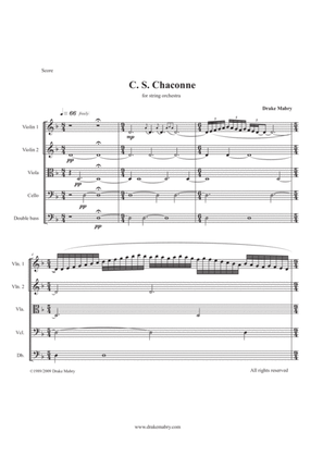 C. S. Chaconne (string orchestra)