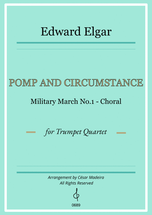 Pomp and Circumstance No.1 - Trumpet Quartet (Full Score and Parts)