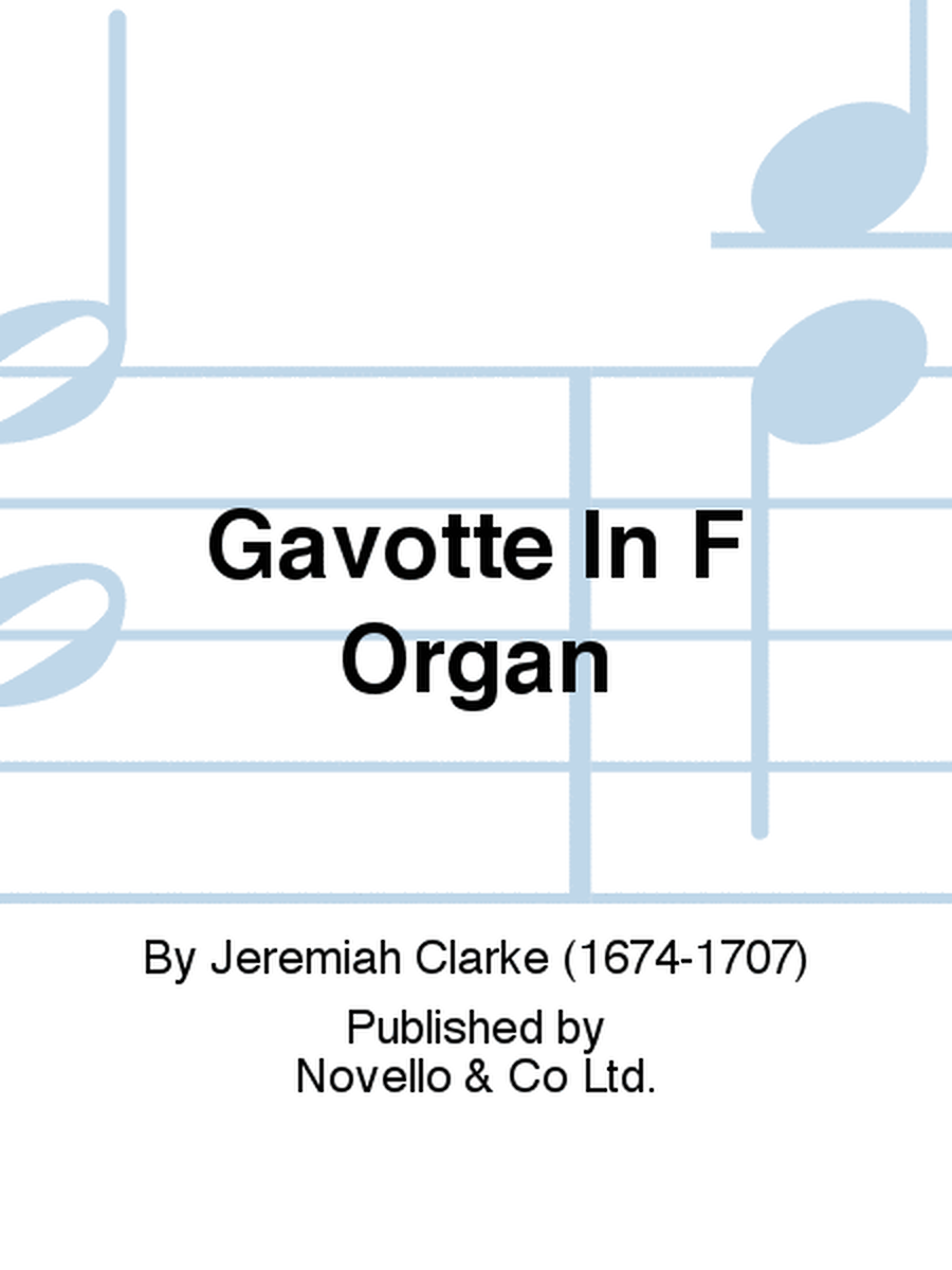 Gavotte In F Organ