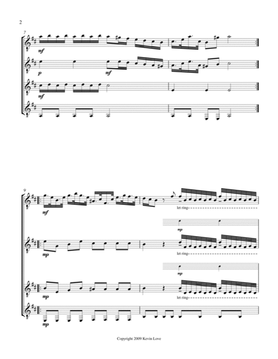 Concerto in D - ii - Largo (Guitar Quartet) - Score and Parts image number null