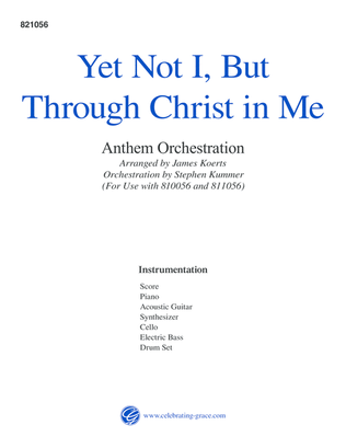 Book cover for Yet Not I, But Through Christ in Me