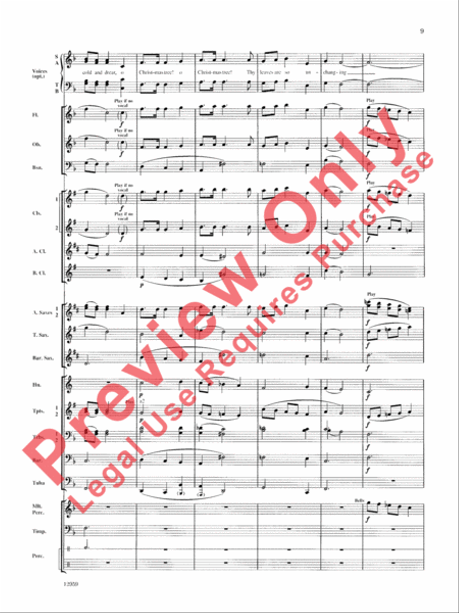 A Christmas Serenade (with optional chorus) Concert Band scores gallery preview page 10