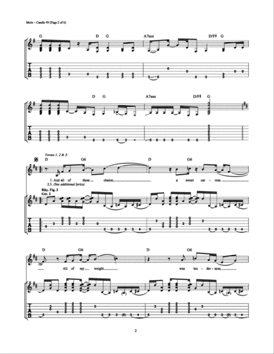 Candle 99 Candle 99 Electric Guitar scores gallery preview page 2