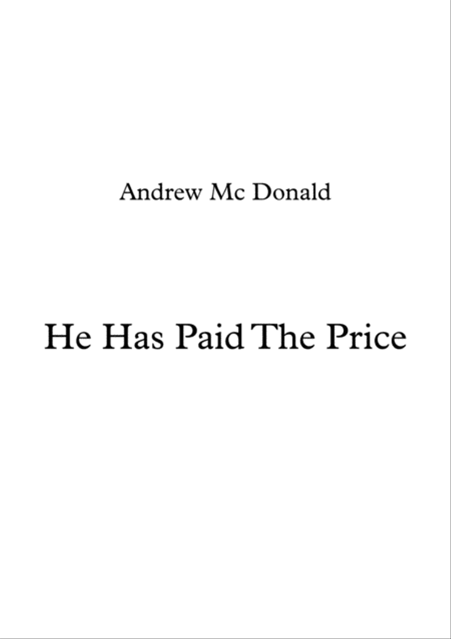 He Has Paid The Price Voice scores gallery preview page 1