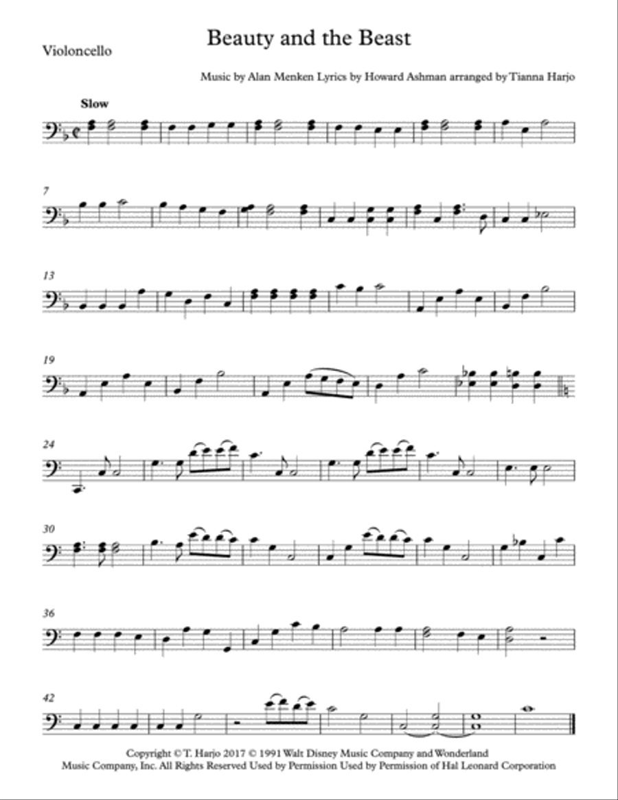 Beauty And The Beast Beauty And The Beast String Duet scores gallery preview page 2