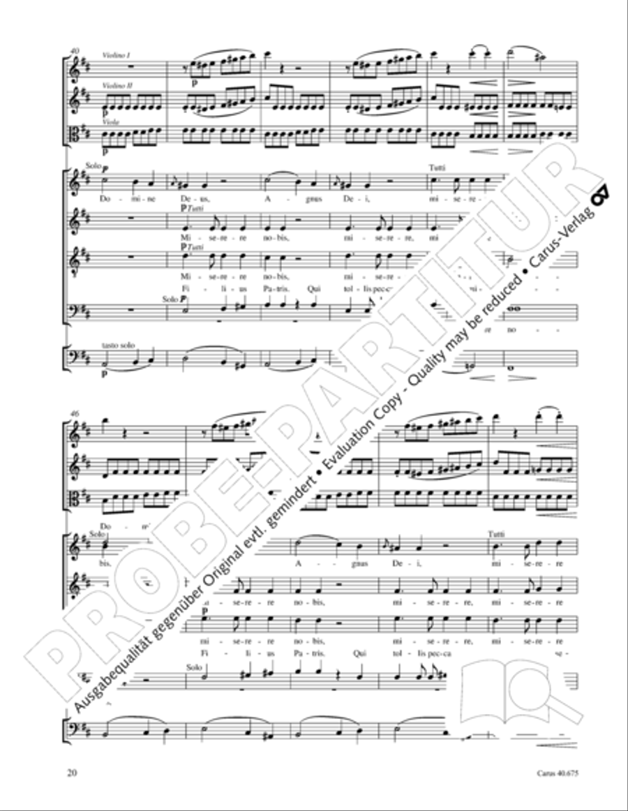 Mass in G Major STB scores gallery preview page 33