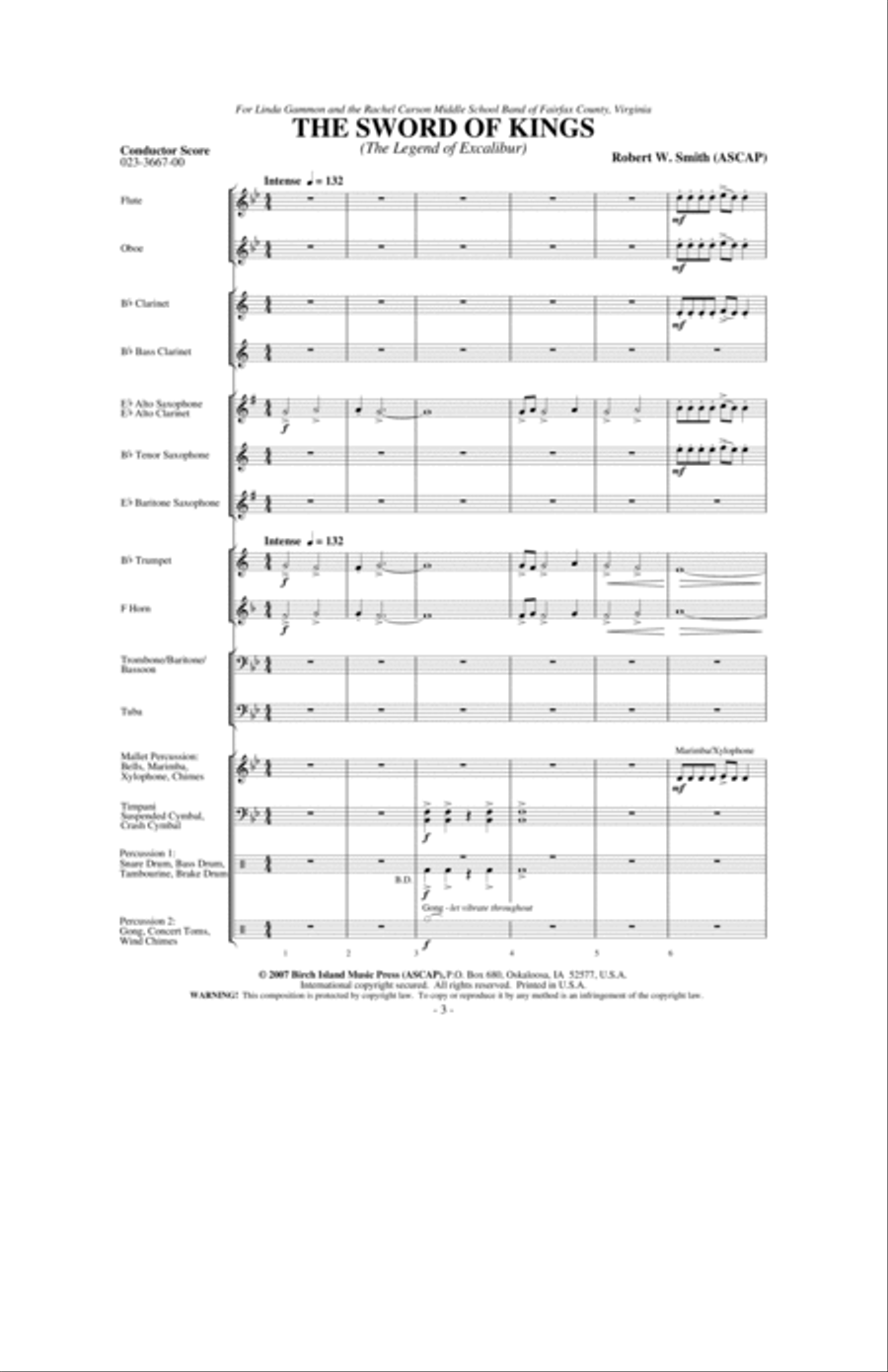The Sword of Kings The Sword of Kings Concert Band scores gallery preview page 2