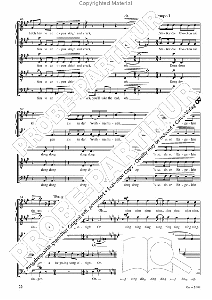 Calmus Christmas Carols Choir scores gallery preview page 23