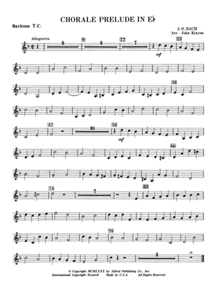 Chorale Prelude in E-Flat: Baritone T.C.