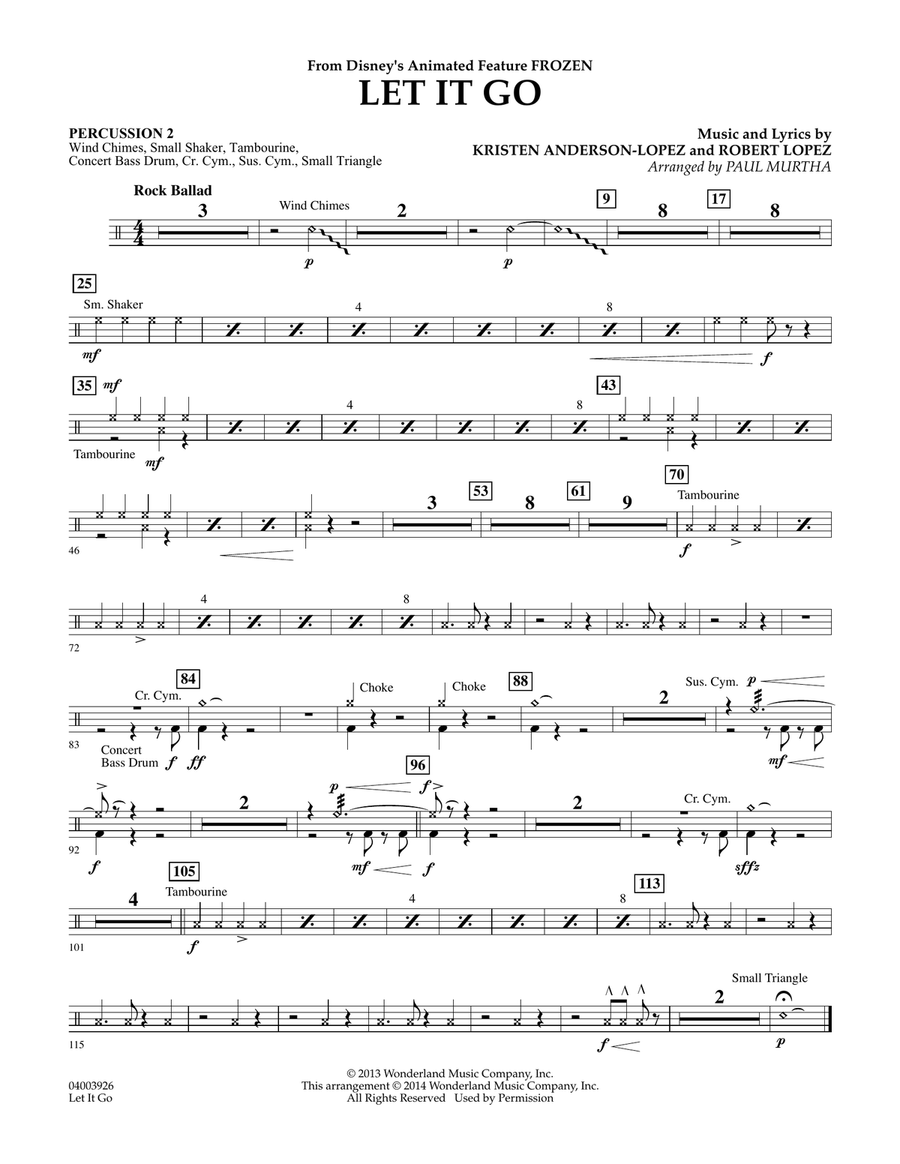 Let It Go - Percussion 2