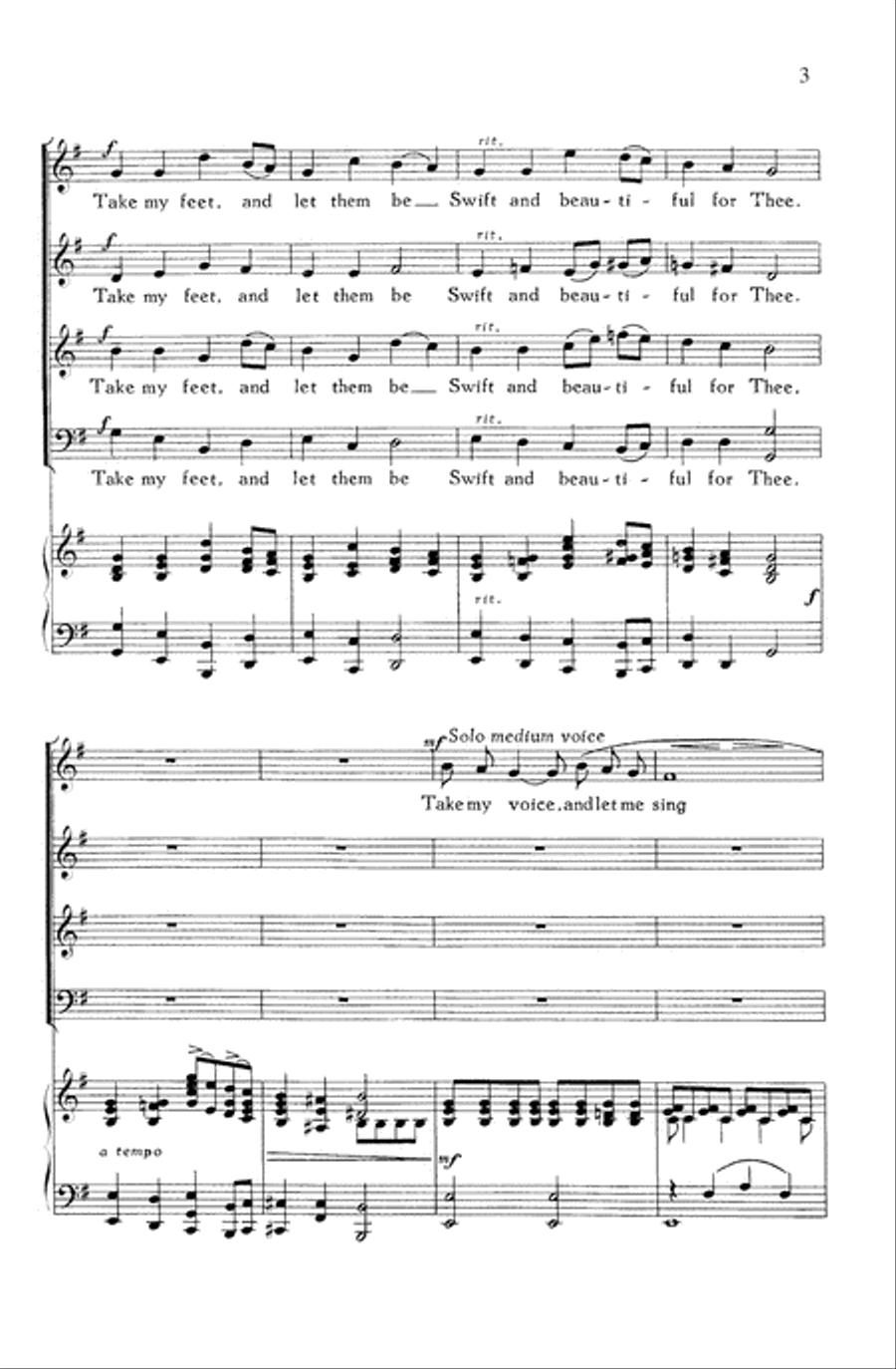Take My Life, O Lord 4-Part scores gallery preview page 3