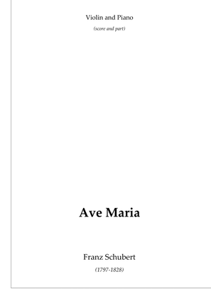 Book cover for Schubert's Ave Maria (violin and piano)