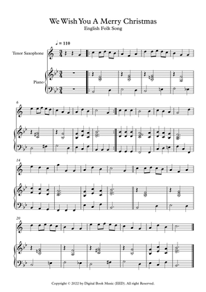 We Wish You A Merry Christmas - English Folk Song (Tenor Sax + Piano)