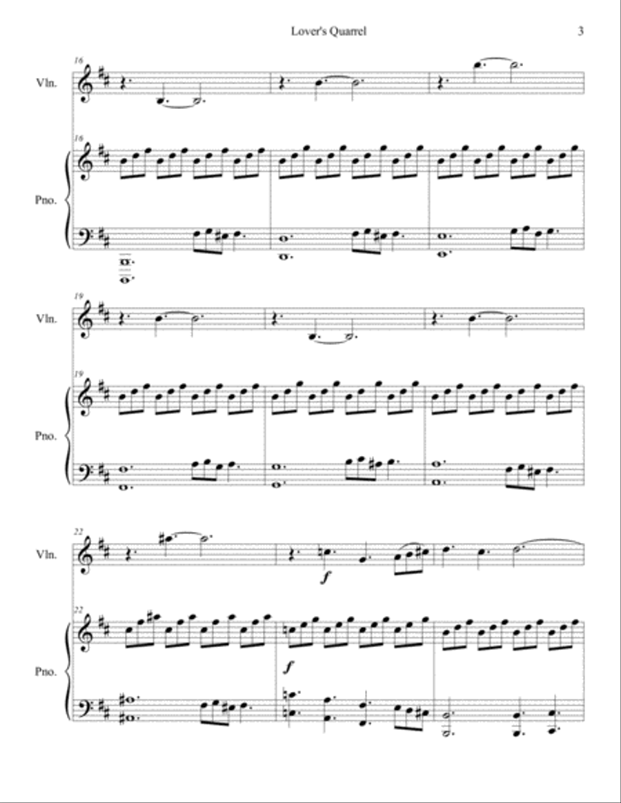Lover's Quarrel (a fight between violin and piano) Small Ensemble scores gallery preview page 3