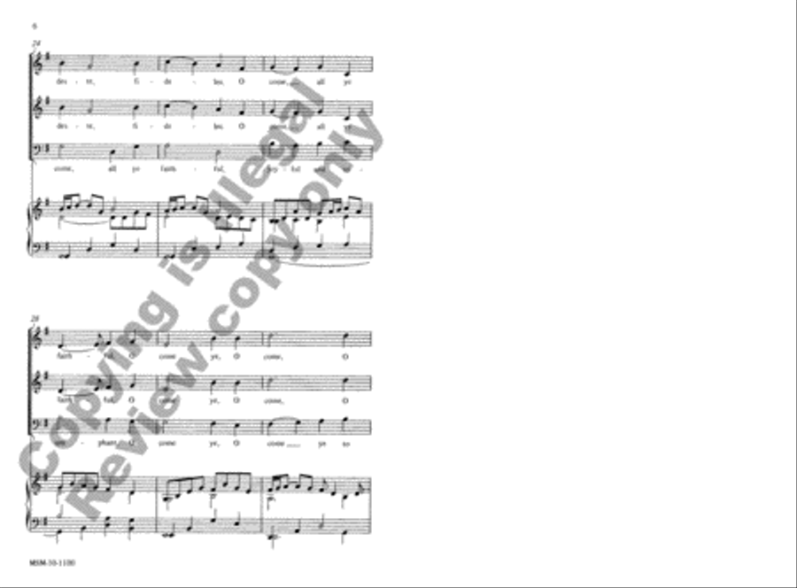 Adeste Fideles 3-Part scores gallery preview page 5
