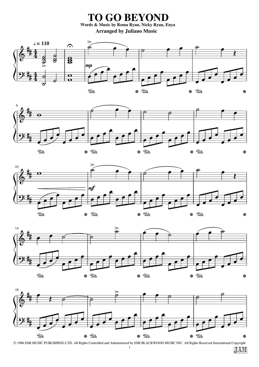 To Go Beyond Easy Piano scores gallery preview page 3