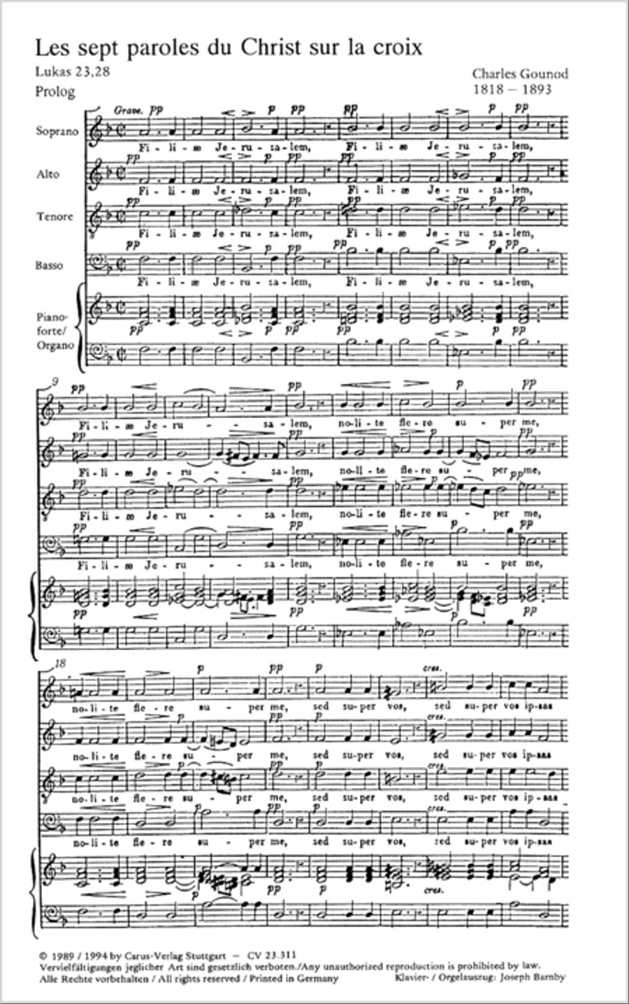 Les sept paroles du Christ sur la croix 4-Part scores gallery preview page 22