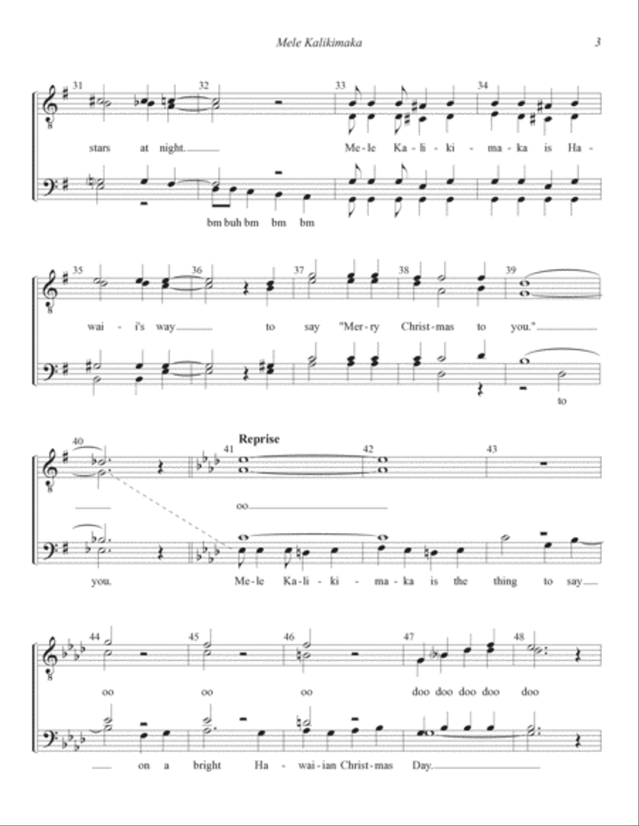 Mele Kalikimaka TTBB scores gallery preview page 3