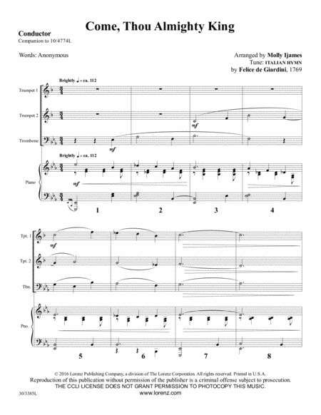 Come, Thou Almighty King - Brass Score and Parts