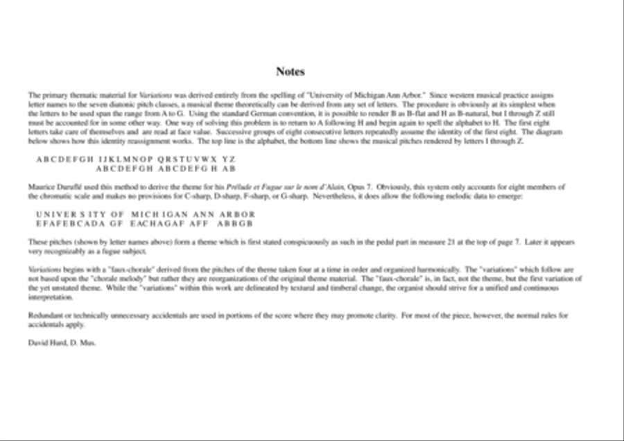 David Hurd: Variations for organ Organ Solo scores gallery preview page 2