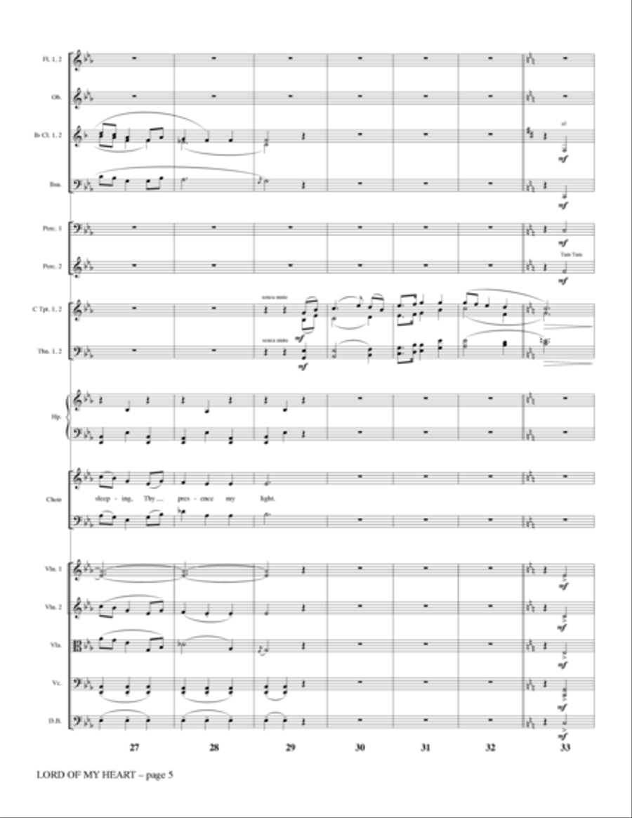 Lord of My Heart - Full Score Choir scores gallery preview page 5
