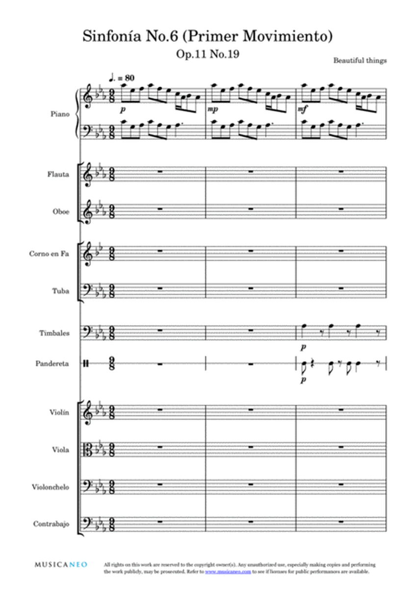 Sinfonía No.6(Primer Movimiento)-Beautiful things Op.11 No.19