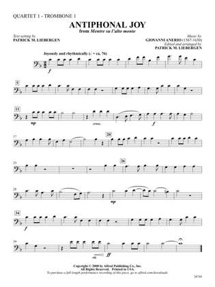 Antiphonal Joy (from Mentre su l'alto monte): 1st Trombone