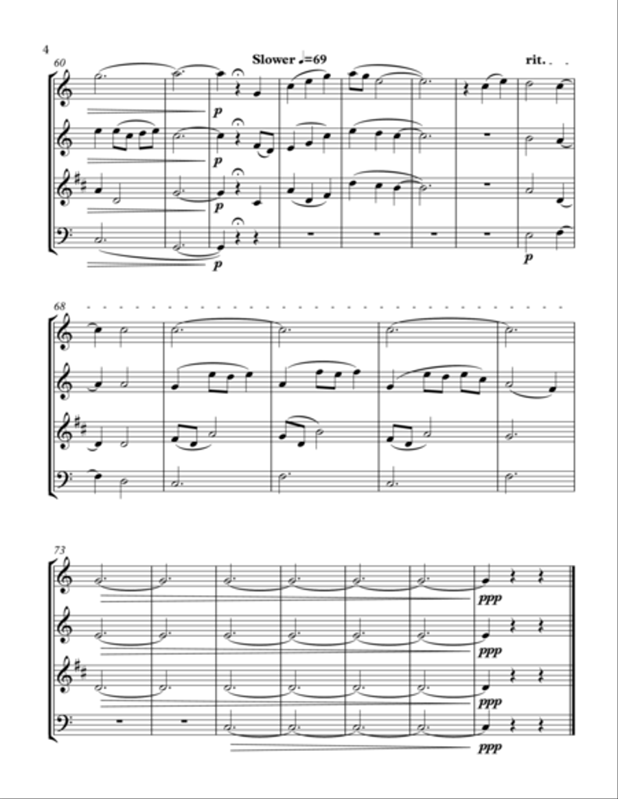 Be Thou My Vision (wind quartet) Woodwind Quartet scores gallery preview page 4