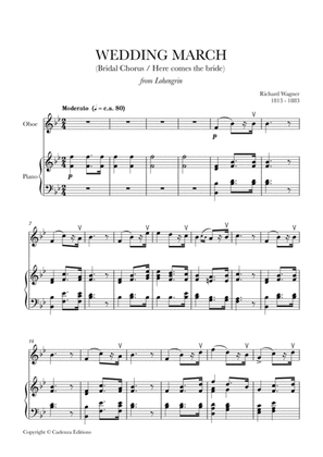 Wedding March (Bridal Chorus - Here comes the Bride) for Oboe and Piano