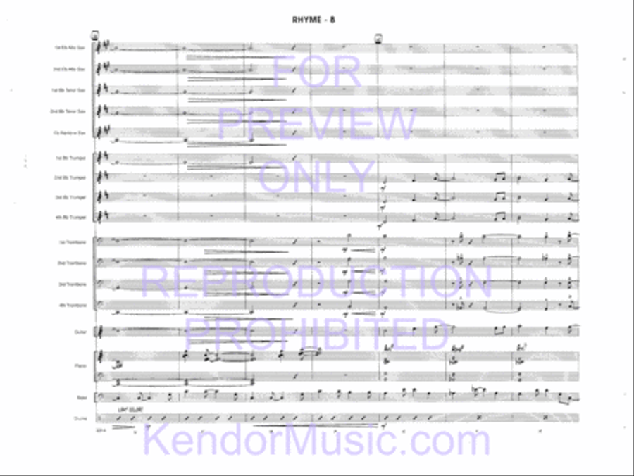 Rhyme (Full Score) Jazz Ensemble scores gallery preview page 10