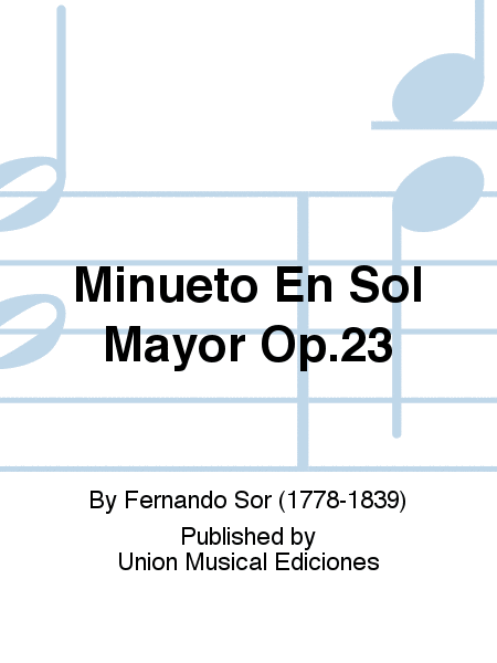 Minueto En Sol Mayor Op.23