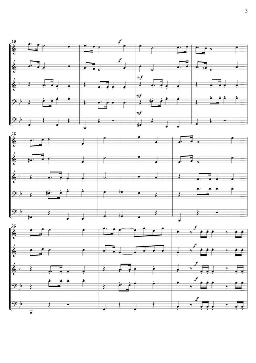 Italian National Anthem Brass Ensemble scores gallery preview page 3