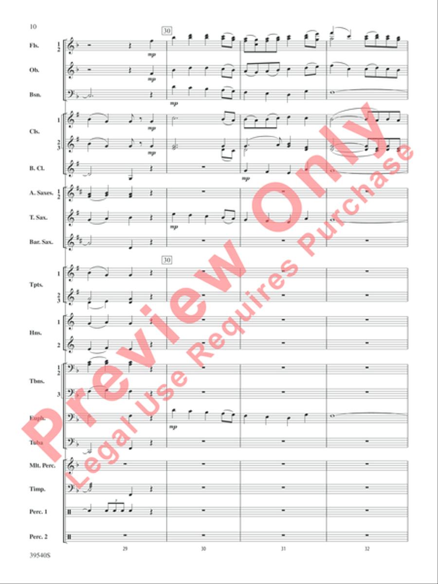 Carols from the British Isles Concert Band scores gallery preview page 11