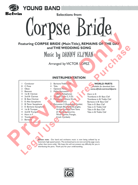 Corpse Bride, Selections from image number null